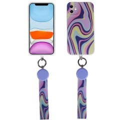 iPhone 11 Kılıf Desenli El Askılı İpli Arte Silikon Kapak