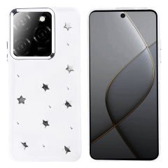 İnfinix Hot 40 Kılıf Airbag Tasarımlı Simli Şeffaf Kutup Kapak