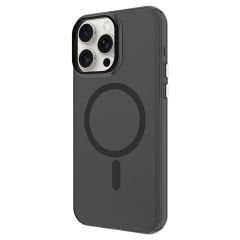 iPhone 15 Pro Max Kılıf Magsafe Şarj Özellikli Buzlu Transparan C-Pro Sert Kapak