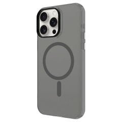 iPhone 15 Pro Max Kılıf Magsafe Şarj Özellikli Buzlu Transparan C-Pro Sert Kapak