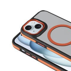 iPhone 15 Kılıf Magsafe Şarj Özellikli Mat Görünümlü Solo Kapak