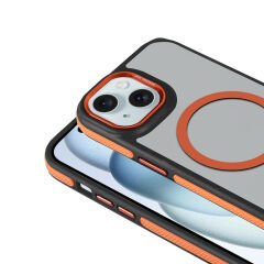 iPhone 15 Kılıf Magsafe Şarj Özellikli Mat Görünümlü Solo Kapak