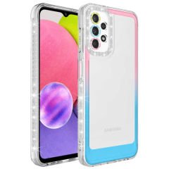 Samsung Galaxy A73 Simli ve Renk Geçiş Tasarımlı Lens Korumalı Park Kapak kılıf