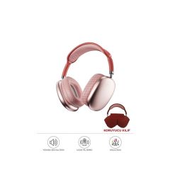 P9 Air Pro Max Kablosuz 5.3 Mikrofonlu Sd Kart Girişli Aux Kablolu Bluetooth Kulaklık Kılıf Hediyeli