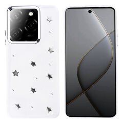 Tecno Spark 20 Pro 5G Kılıf Airbag Tasarımlı Simli Şeffaf Kutup Kapak