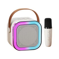 K12 Taşınabilir Kablosuz Mikrofonlu Karaoke Mini Bluetooth Hoparlör