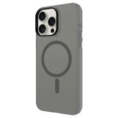 iPhone 15 Pro Kılıf Magsafe Şarj Özellikli Buzlu Transparan C-Pro Sert Kapak