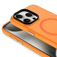 iPhone 15 Pro Kılıf Magsafe Şarj Özellikli Buzlu Transparan C-Pro Sert Kapak