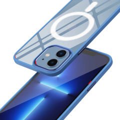 iPhone 12 Kılıf Wireless Şarj Özellikli Krom Magsafe Silikon Kapak