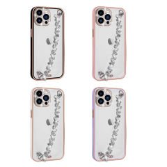 iPhone 12 Pro Max Kılıf Taş Süslemeli Kamera Korumalı El Tutamaçlı Blazer Kapak