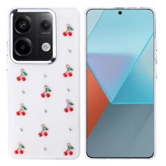 Xiaomi Redmi Note 13 Pro 4G Kılıf Airbag Tasarımlı Simli Şeffaf Kutup Kapak