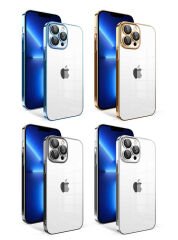 iPhone 12 Pro Kılıf Kamera Korumalı Renkli Çerçeveli Garaj Kapak