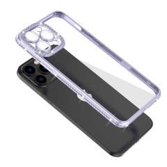 iPhone 12 Pro Max Kılıf Kamera Korumalı Taşlı Mina Kapak