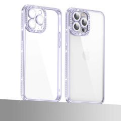 iPhone 12 Pro Max Kılıf Kamera Korumalı Taşlı Mina Kapak