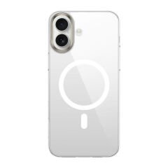 iPhone 16 Plus Kılıf Magsafe Şarj Özellikli Şeffaf Cam Arka Yüzey G-Glass Kapak