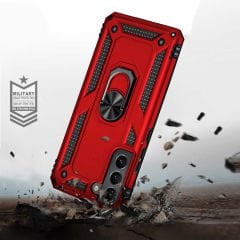 Samsung Galaxy S22 Plus Kılıf Vega Tank Sert Yüzüklü Standlı Zırh Koruma Kapak