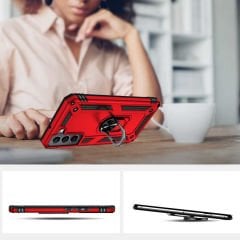 Samsung Galaxy S22 Plus Kılıf Vega Tank Sert Yüzüklü Standlı Zırh Koruma Kapak