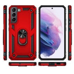 Samsung Galaxy S22 Plus Kılıf Vega Tank Sert Yüzüklü Standlı Zırh Koruma Kapak