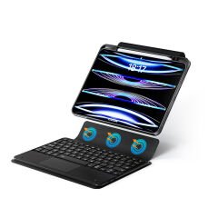 iPad Pro 13 2025 M5 Uyumlu Border Keyboard Bluetooh Bağlantılı Standlı Klavyeli Tablet Kılıfı