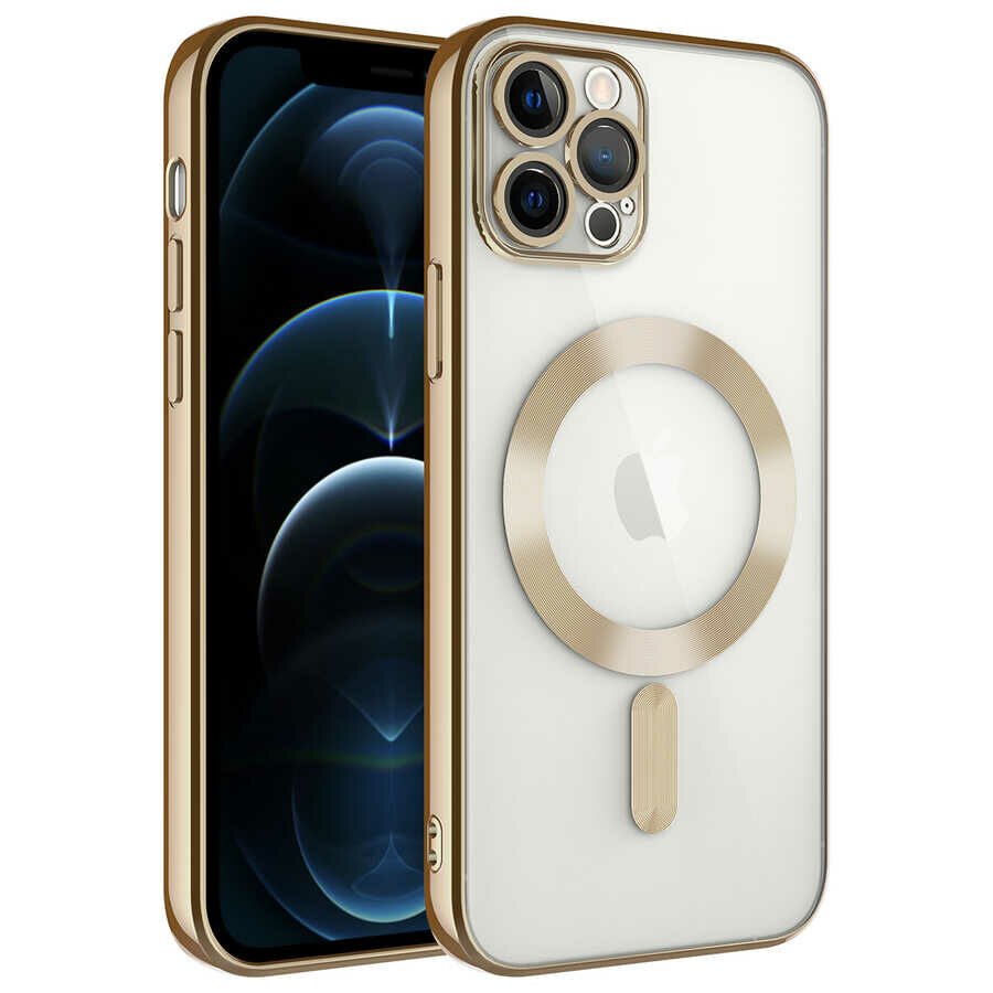 iPhone 12 Pro Kılıf Kamera Korumalı Kablosuz Wireless Şarj Özellikli Demre Kapak