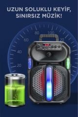 D26 RGB Işıklı Mikrofonlu Kumandalı USB/TF/FM/MIC/BT Bluetooth Hoparlör