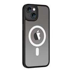 iPhone 14 Plus Kılıf Wireless Şarj Özellikli Hibrit Magsafe Kapak