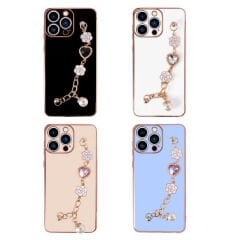 iPhone 12 Pro Max Kılıf El Tutamaçlı Kamera Korumalı Taka Silikon Kapak