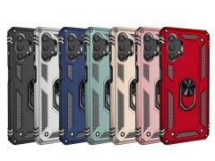 Samsung Galaxy A23 Kılıf Vega Tank Sert Yüzüklü Standlı Zırh Koruma Kapak