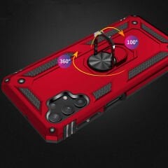 Samsung Galaxy A23 Kılıf Vega Tank Sert Yüzüklü Standlı Zırh Koruma Kapak