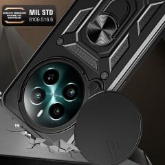 Realme 12 Kılıf Magnetik Standlı Kamera Korumalı Sürgülü Vega Kapak