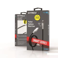 Syrox C133AL 2.4A Hasir Hızlı İphone Lightnıng Şarj & Data Kablosu