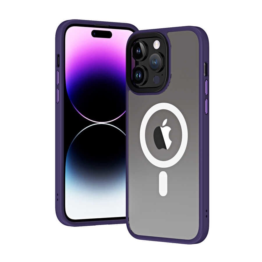 iPhone 13 Pro Kılıf Wireless Şarj Özellikli Hibrit Magsafe Kapak