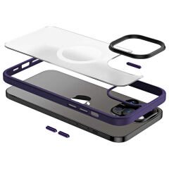 iPhone 13 Pro Kılıf Wireless Şarj Özellikli Hibrit Magsafe Kapak