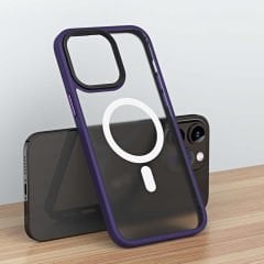 iPhone 13 Pro Kılıf Wireless Şarj Özellikli Hibrit Magsafe Kapak