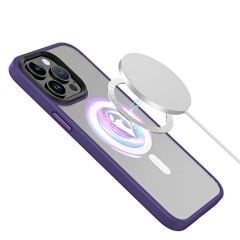 iPhone 13 Pro Kılıf Wireless Şarj Özellikli Hibrit Magsafe Kapak