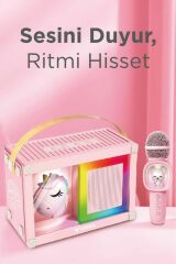 07 RGB Unikorn Figürlü Mikrofonlu Karaoke Bluetooth Hoparlör