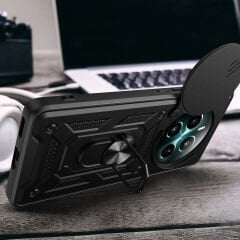 Realme 12 Plus Kılıf Magnetik Standlı Kamera Korumalı Sürgülü Vega Kapak