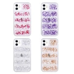 iPhone 12 Kılıf Kamera Korumalı Simli Airbag'li  Dalga Kapak