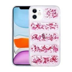 iPhone 12 Kılıf Kamera Korumalı Simli Airbag'li  Dalga Kapak