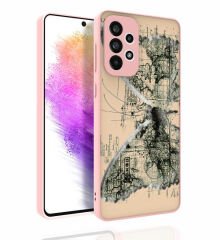Samsung Galaxy A73 Desenli Kamera Korumalı Parlak Nora Kapak kılıf