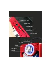 822S Ledli Kumandalı Bluetooth Hoparlör Usb-Tf-Fm Radyo Siyah