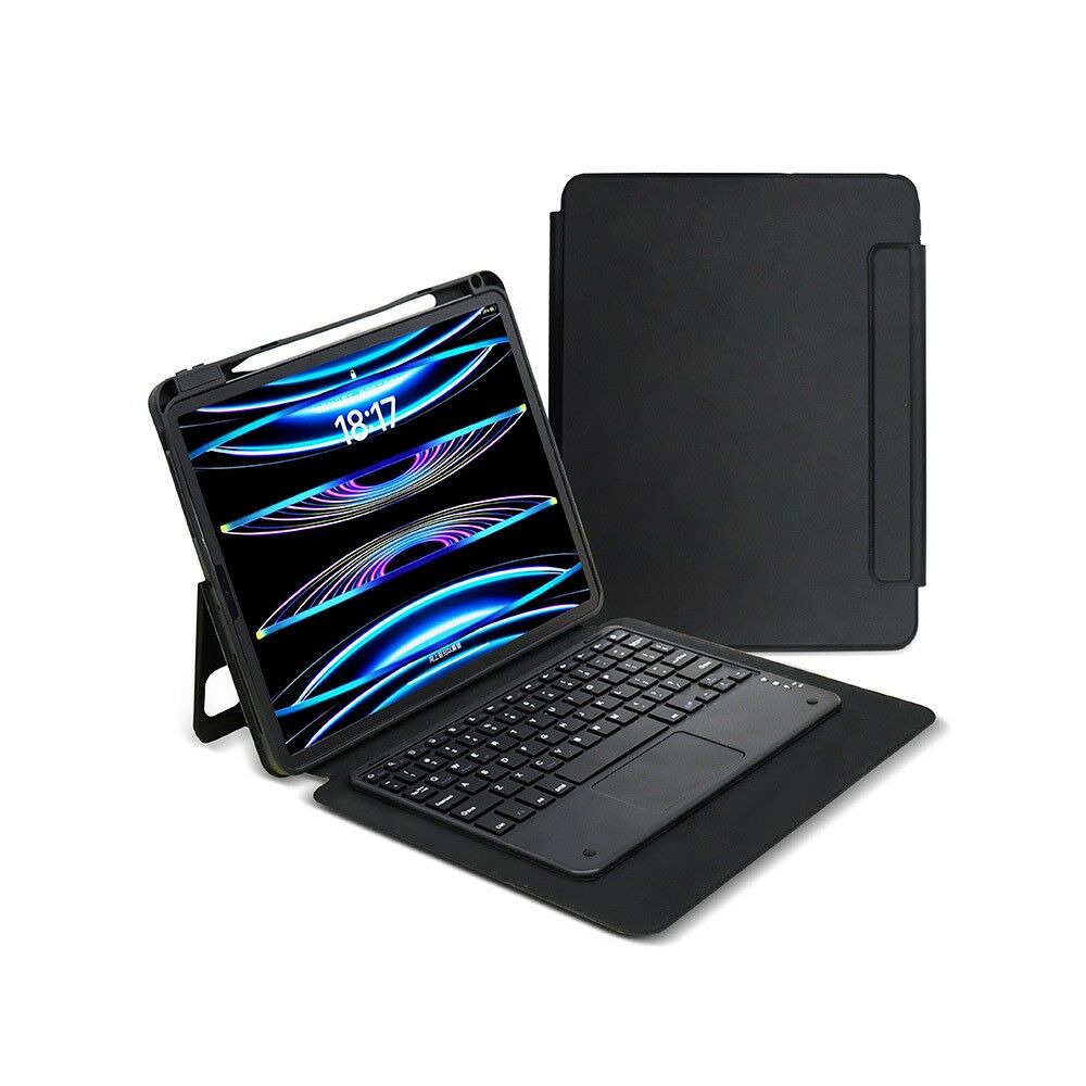 iPad Air 11 2025 M3 Border Keyboard Bluetooh Bağlantılı Standlı Klavyeli Tablet Kılıfı