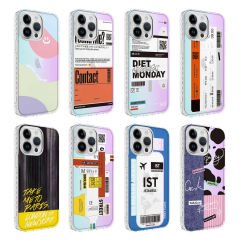 iPhone 13 Pro Kılıf Airbag Kenarlı Renkli Desenli Silikon Elegans Kapak