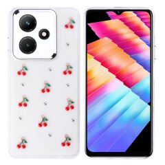 İnfinix Hot 30i Kılıf Airbag Tasarımlı Simli Şeffaf Kutup Kapak