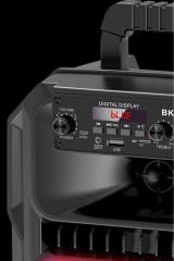 D25 RGB Işıklı Mikrofonlu Kumandalı USB/TF/FM/MIC/BT Bluetooth Hoparlör Siyah