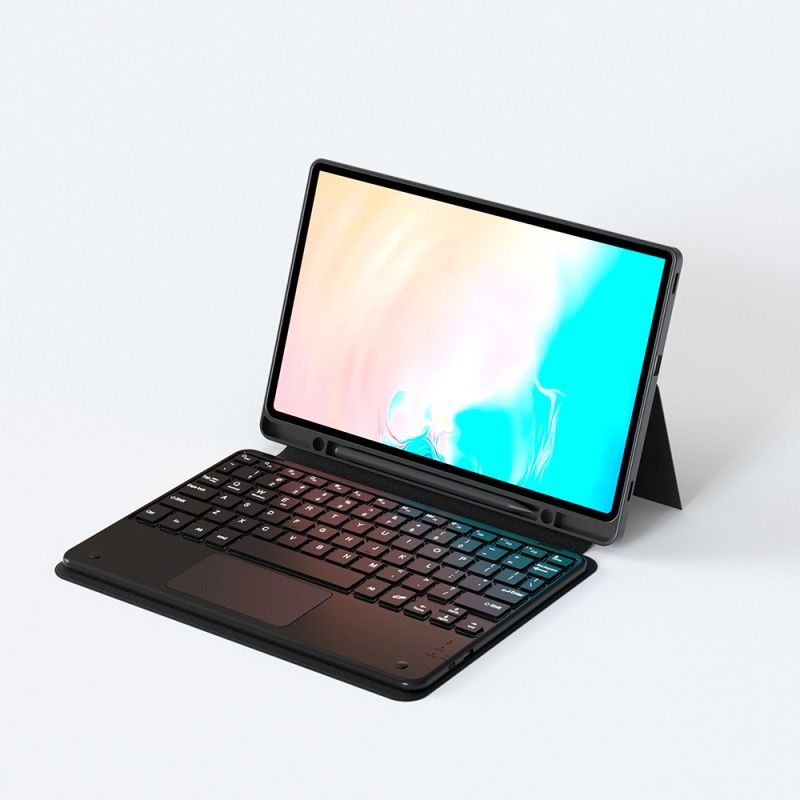Samsung Galaxy Tab S10 Plus Border Keyboard Bluetooh Bağlantılı Standlı Klavyeli Tablet Kılıfı