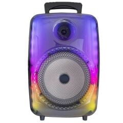 1802 Kablolu Mikrofonlu RGB Ledli Taşınabilir Bluetooth Hoparlör Parti Speaker
