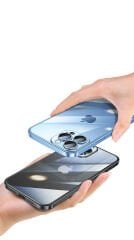 iPhone 13 Pro Kılıf Sert PC Renkli Çerçeveli  Riksos Kapak