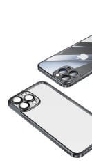 iPhone 13 Pro Kılıf Sert PC Renkli Çerçeveli  Riksos Kapak