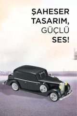 D55 Retro Araba Tasarımlı Bluetooth Hoparlör 2x5W FM + USB + TF Kart